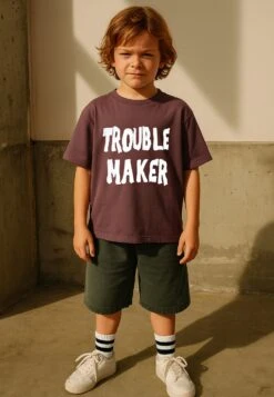 Kids TROUBLE MAKER BOYS T-SHIRT MAUVE -Religion Clothing 614TMN03MAUVE2