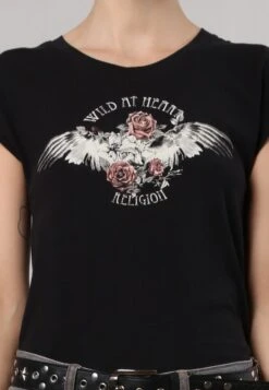 FALLEN T-SHIRT HEART BLACK -Religion Clothing 74BFNT14WILDBLACK3