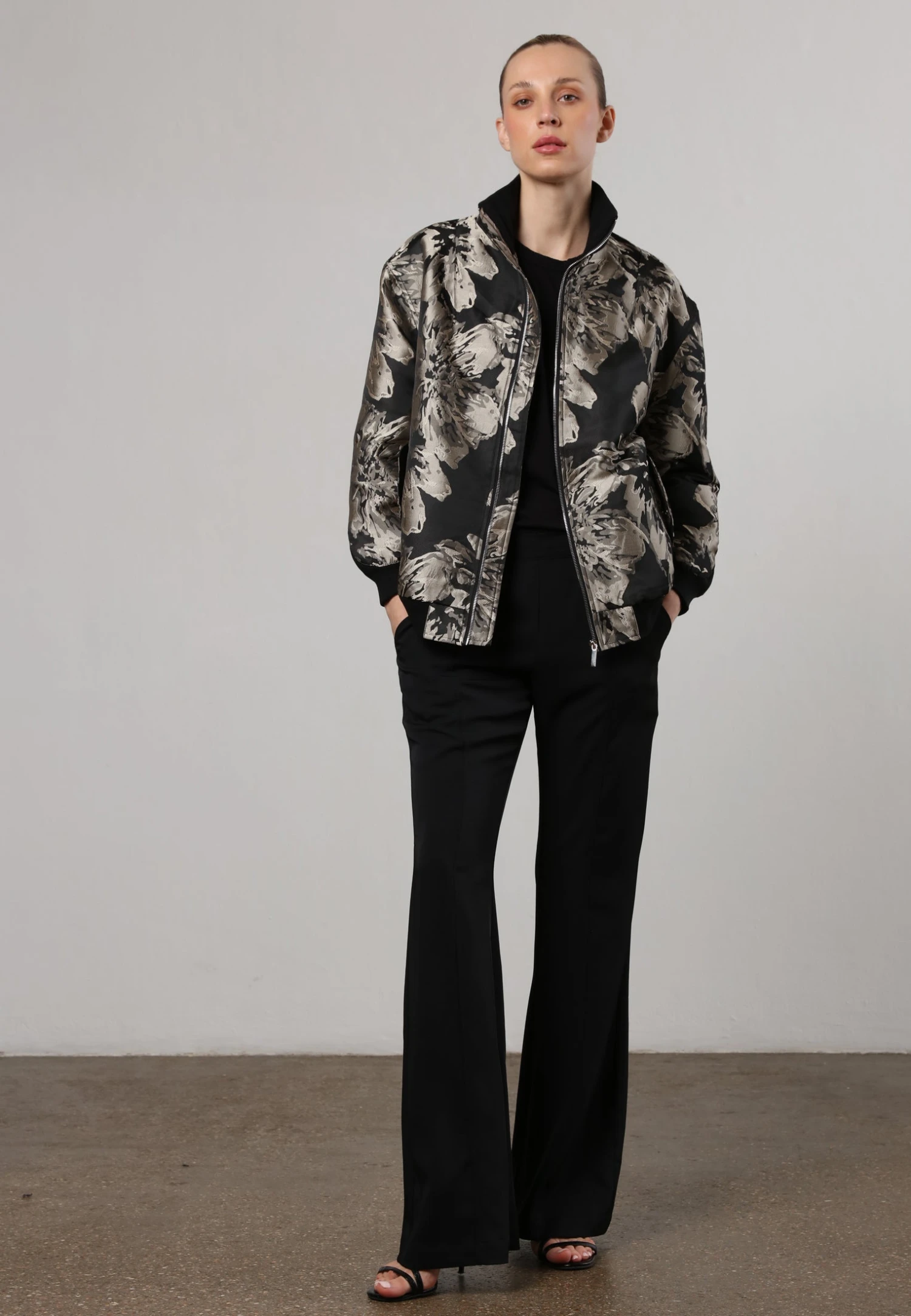 GENUINE BOMBER JACKET BLACK & STONE 6 GENUINE BOMBER JACKET BLACK & STONE - Image 4