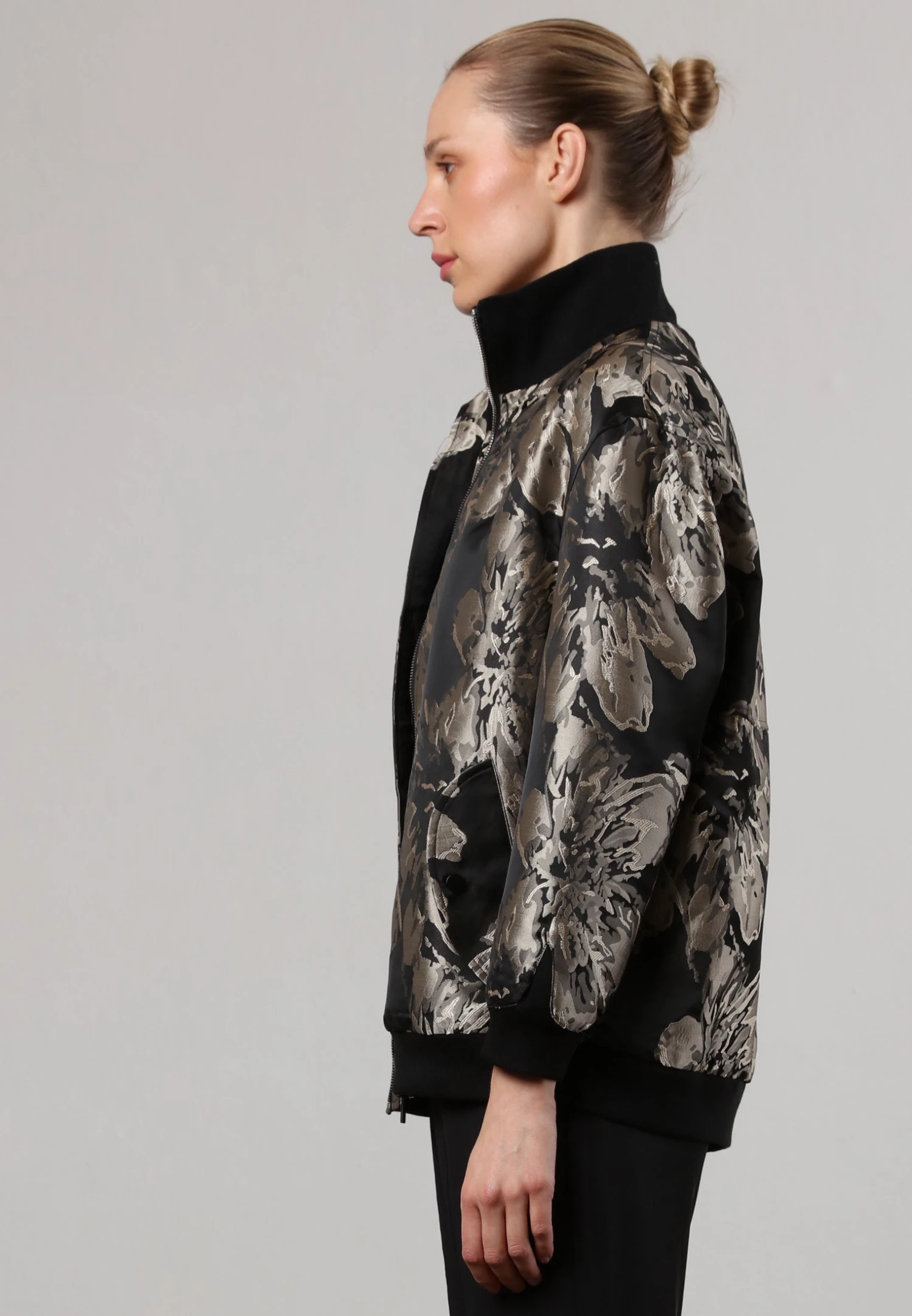 GENUINE BOMBER JACKET BLACK & STONE 5 GENUINE BOMBER JACKET BLACK & STONE - Image 3