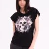 JILLIAN T-SHIRT BLACK SKULL -Religion Clothing 75BJNT14SKULLBLACK1