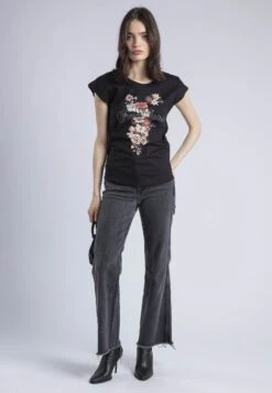 JILLIAN T-SHIRT BLACK FREE SPIRIT -Religion Clothing 75BJNT14 FREE SPIRIT BLACK 2