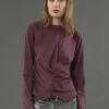 TIME TOP LS MAUVE WINE -Religion Clothing 75BTMT61MAUVEWINE1