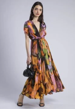 CREST MAXI DRESS OBSCURE ORANGE -Religion Clothing CRESTMAXIDRESS1