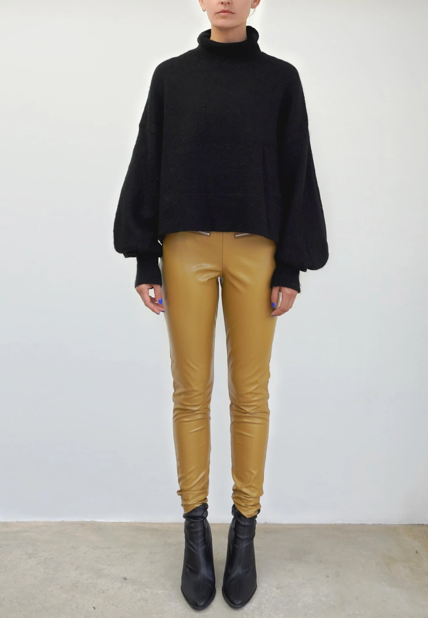 DESTINATION CAMEL FAUX LEATHER LEGGINGS 3 DESTINATION CAMEL FAUX LEATHER LEGGINGS