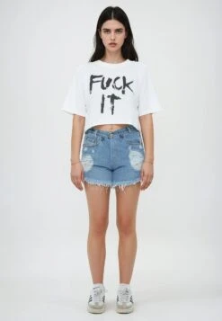 FUCK IT CROP TOP WHITE -Religion Clothing FUCK IT 23