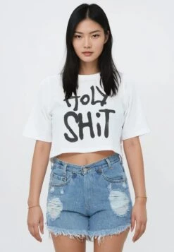 HOLY SHIT CROP TOP WHITE -Religion Clothing HOLY SHIT 11