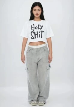 HOLY SHIT CROP TOP WHITE -Religion Clothing HOLY SHIT 17