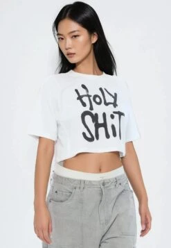 HOLY SHIT CROP TOP WHITE -Religion Clothing HOLY SHIT 2