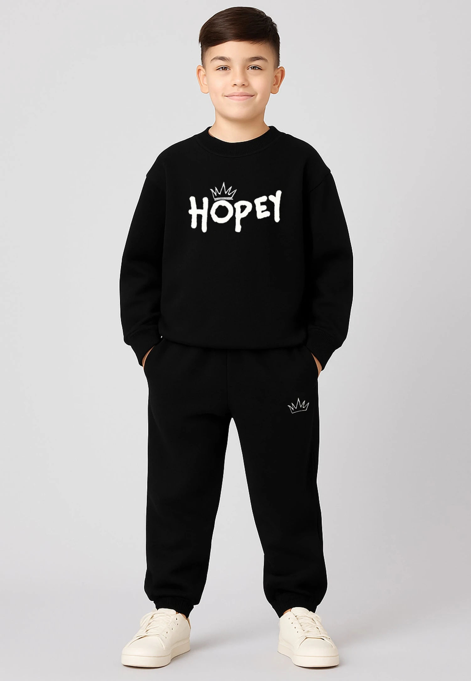 Kids HOPEY BOYS OVERSIZED SWEAT BLACK 7 Kids HOPEY BOYS OVERSIZED SWEAT BLACK - Image 5