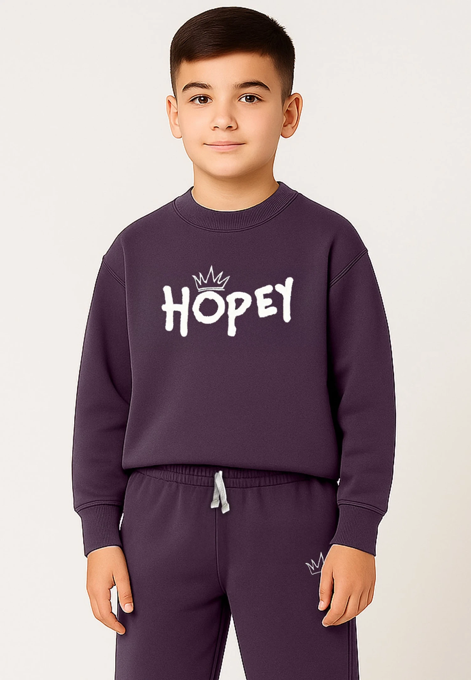 Kids HOPEY BOYS OVERSIZED SWEAT MAUVE 3 Kids HOPEY BOYS OVERSIZED SWEAT MAUVE