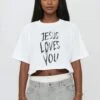 JESUS LOVES YOU CROP TOP WHITE 1 JESUS LOVES YOU CROP TOP WHITE -Religion Clothing JESUSLOVESYOU7