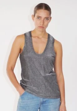 TANZANITE VEST GUN METAL 10 TANZANITE VEST GUN METAL -Religion Clothing LUREXVEST5