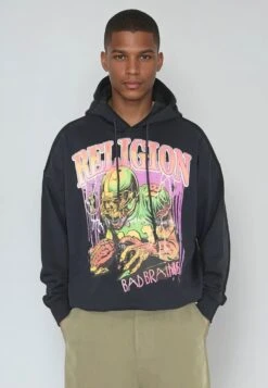 RELIGION FOOTBALL HOODY BLACK