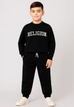 Kids RELIGION BOYS SEAMED DARTED SWEAT PANTS BLACK 7 Kids RELIGION BOYS SEAMED DARTED SWEAT PANTS BLACK -Religion Clothing RGW01 RGP012