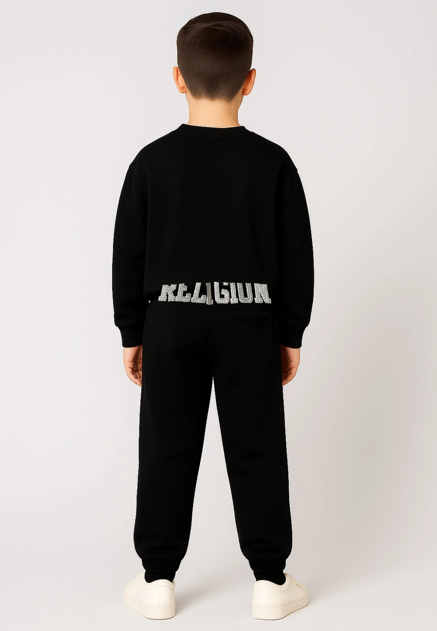 Kids RELIGION BOYS SEAMED DARTED SWEAT PANTS BLACK 4 Kids RELIGION BOYS SEAMED DARTED SWEAT PANTS BLACK - Image 2