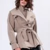 RHODIUM TAUPE TRENCHCOAT 2 RHODIUM TAUPE TRENCHCOAT -Religion Clothing RHODIUMTRENCHCOATTAUPE1