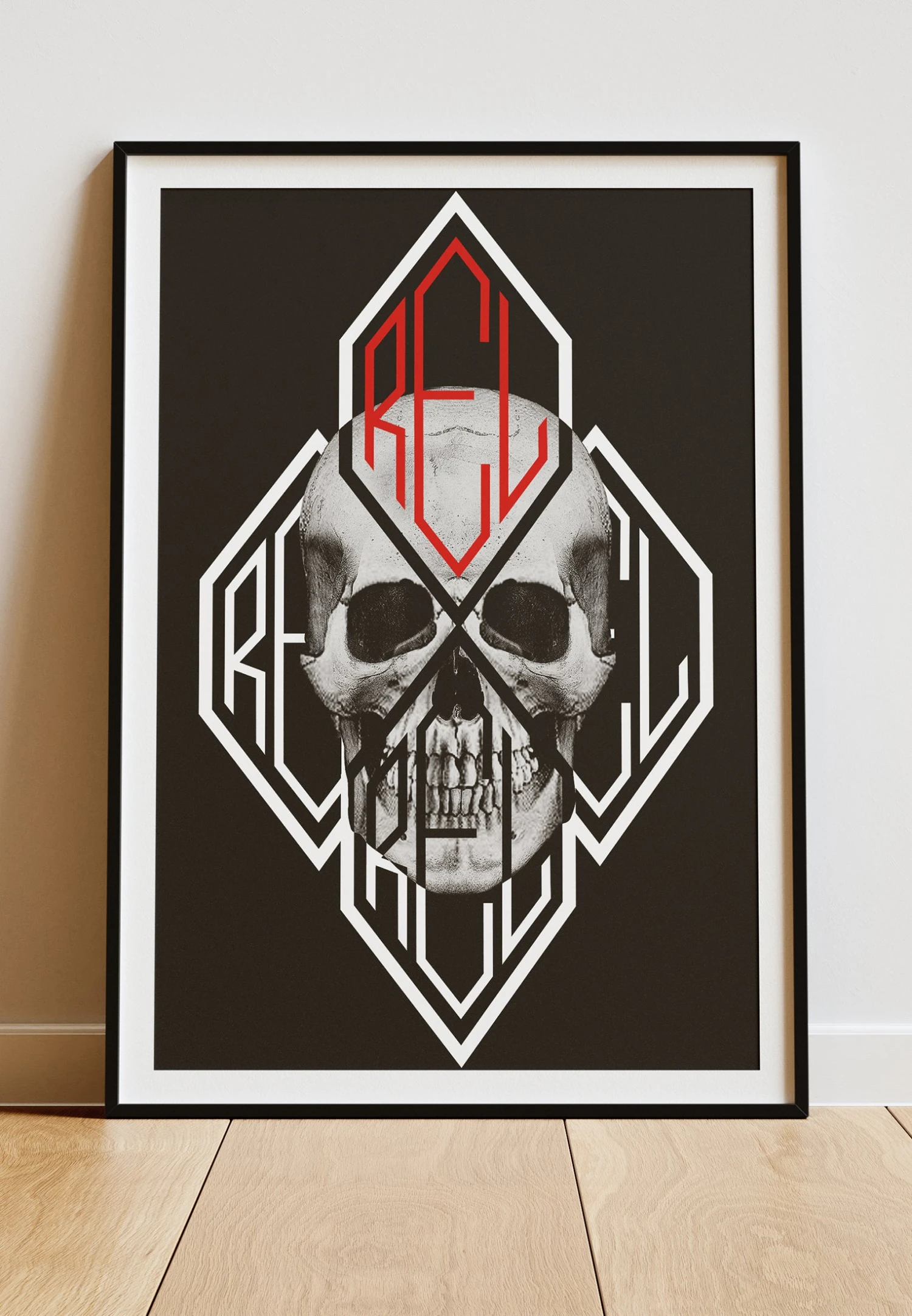 DIGITAL PRINT DIAMOND SKULL ART POSTER BLACK 3 DIGITAL PRINT DIAMOND SKULL ART POSTER BLACK