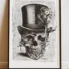 DIGITAL PRINT TOP HAT SKULL ART POSTER -Religion Clothing RLG201