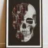 DIGITAL PRINT REL SKULL ART POSTER BLACK -Religion Clothing RLG72