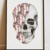DIGITAL PRINT REL SKULL ART POSTER WHITE 2 DIGITAL PRINT REL SKULL ART POSTER WHITE -Religion Clothing RLG81