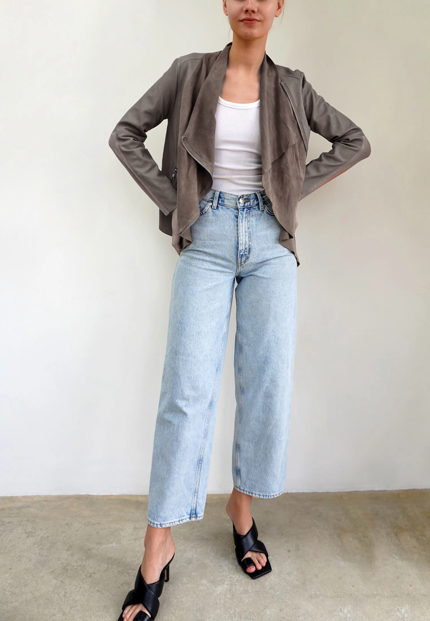 PUBLICISED LEATHER JACKET TAUPE 5 PUBLICISED LEATHER JACKET TAUPE - Image 3