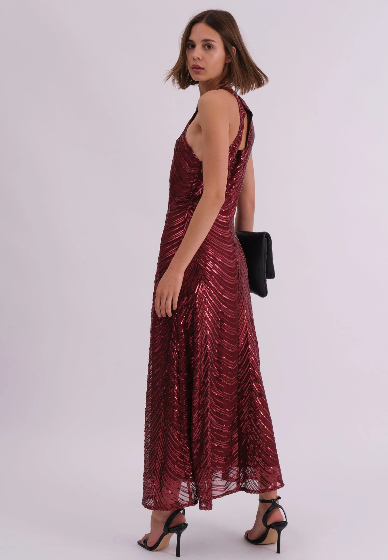 TOUCH DRESS BURGUNDY 4 TOUCH DRESS BURGUNDY - Image 2