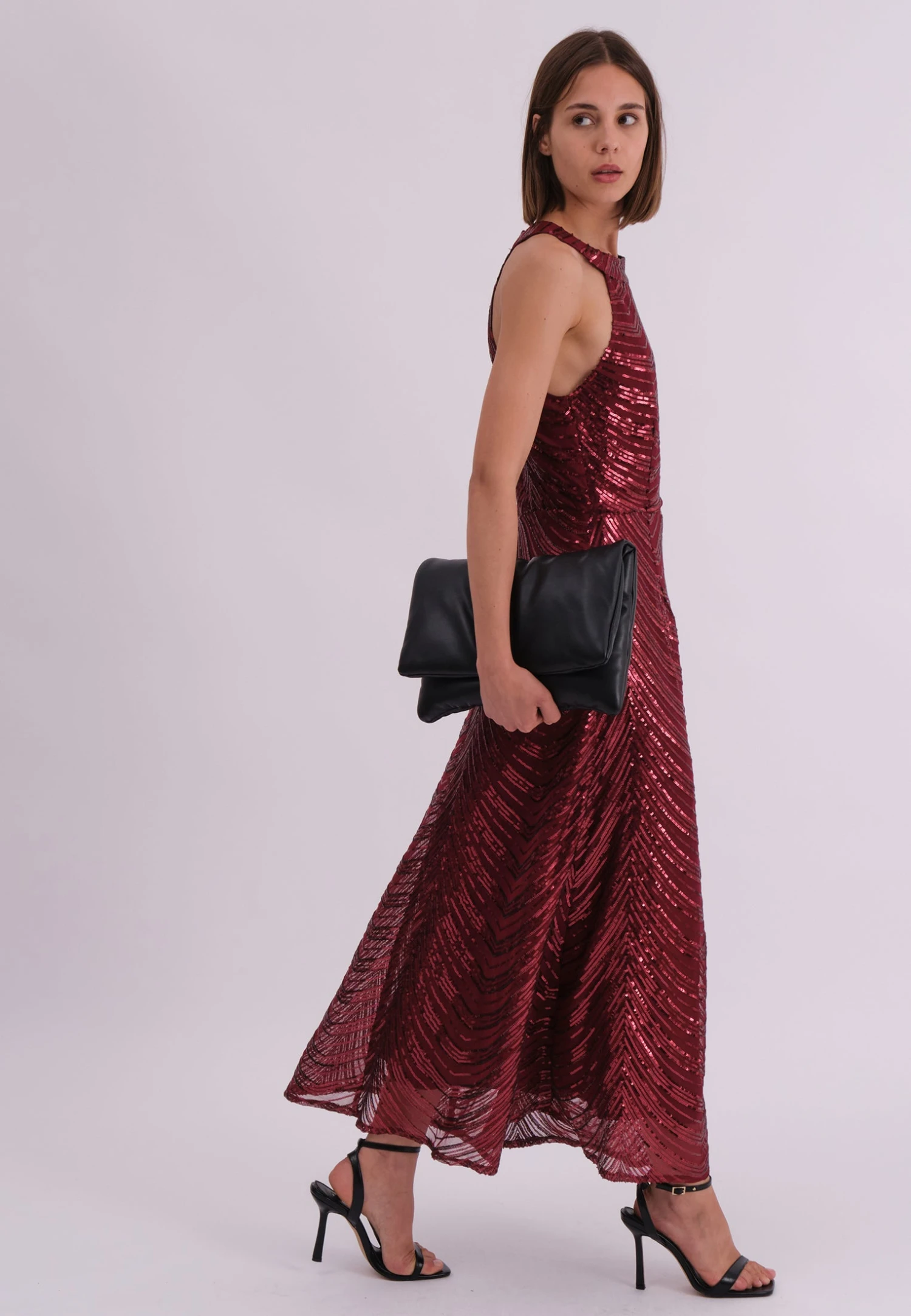 TOUCH DRESS BURGUNDY 5 TOUCH DRESS BURGUNDY - Image 3