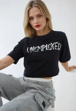 UNEMPLOYED CROP TOP BLACK -Religion Clothing UNEMPLOYED1