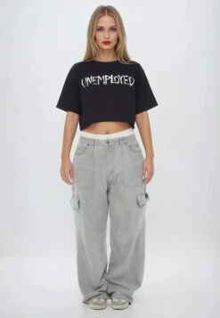 UNEMPLOYED CROP TOP BLACK -Religion Clothing UNEMPLOYED8 da90bc65 e123 4ba4 8398 c8cc4bee1259