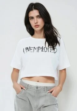 UNEMPLOYED CROP TOP WHITE 15 UNEMPLOYED CROP TOP WHITE -Religion Clothing UNEMPLOYED 14