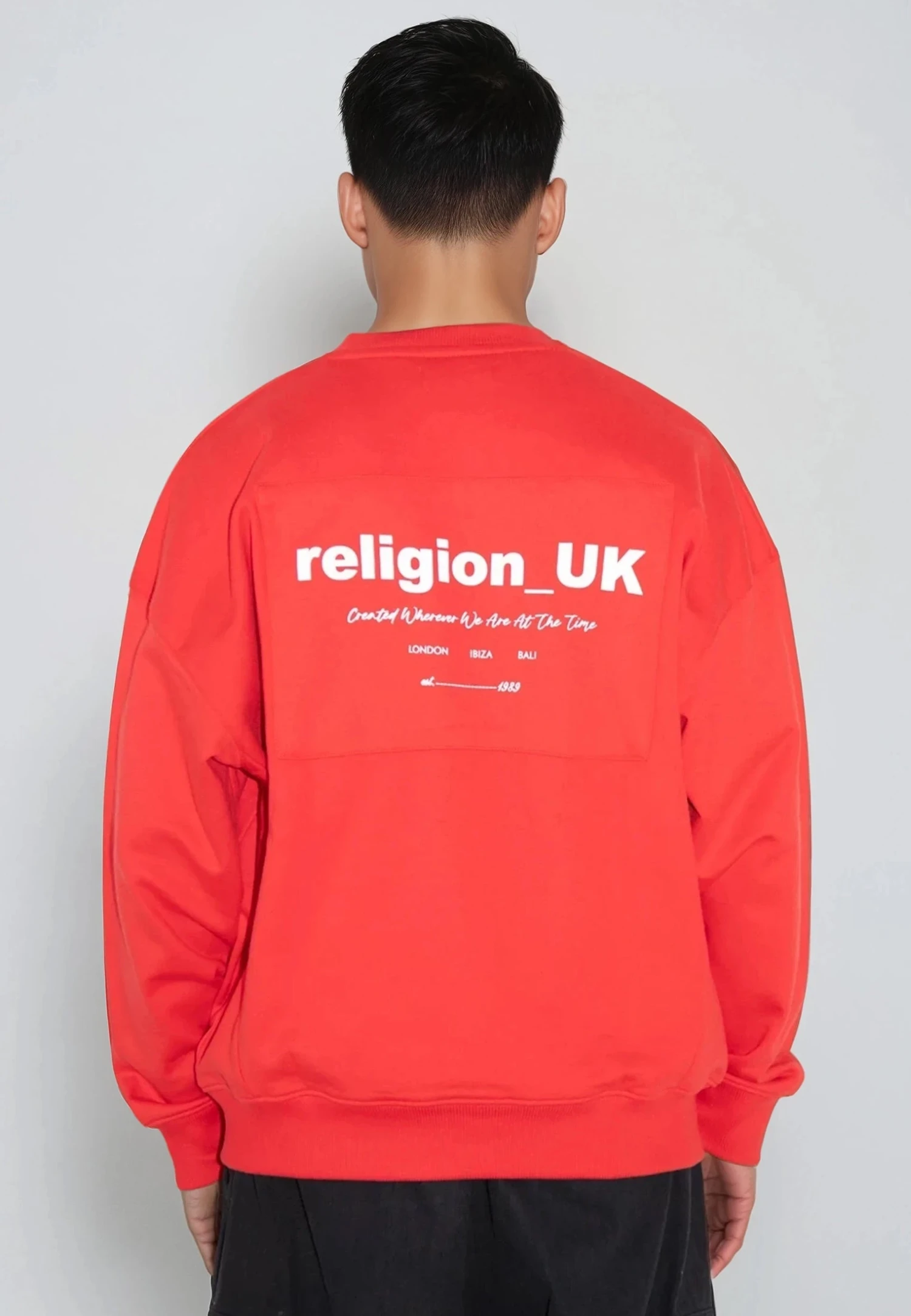 RELIGION UK SWEAT BRIGHT RED 3 RELIGION UK SWEAT BRIGHT RED