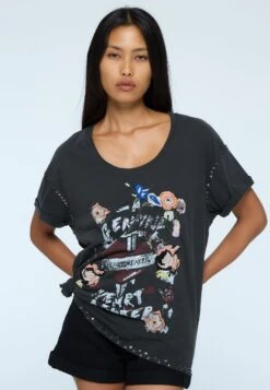 HEARTBREAKER TEE WASHED BLACK