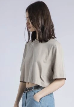 BASIC CROP T-SHIRT STONE 11 BASIC CROP T-SHIRT STONE -Religion Clothing WCTCOT63WHITEONYX3