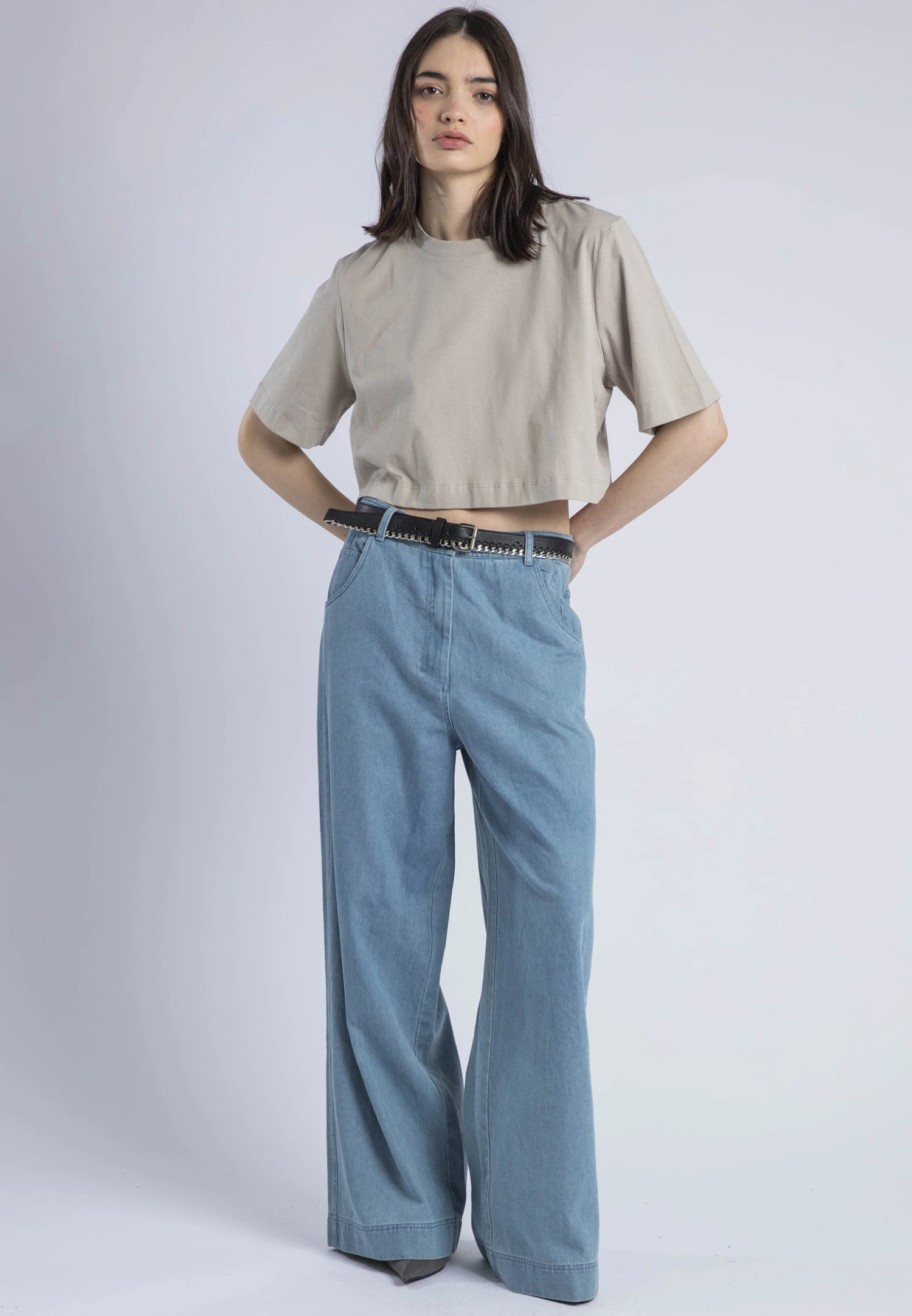 BASIC CROP T-SHIRT STONE 7 BASIC CROP T-SHIRT STONE - Image 5