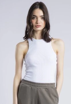 HIGH NECK VEST WHITE