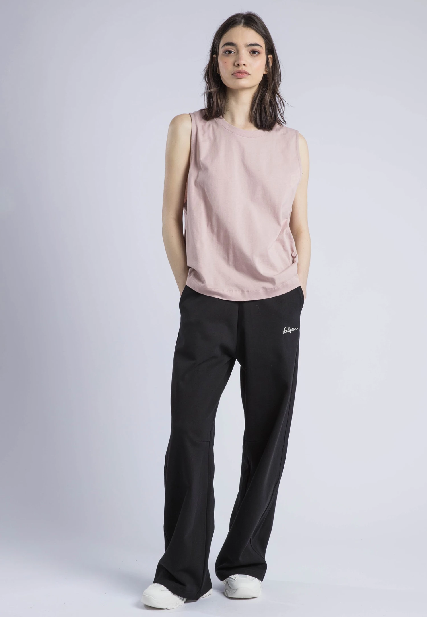 RELAXED BASIC VEST PALE MAUVE 6 RELAXED BASIC VEST PALE MAUVE - Image 4