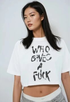 WHO GIVES A FUCK CROP TOP WHITE -Religion Clothing WHOGIVESAFUCK1