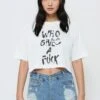 WHO GIVES A FUCK CROP TOP WHITE -Religion Clothing WHOGIVESAFUCK12