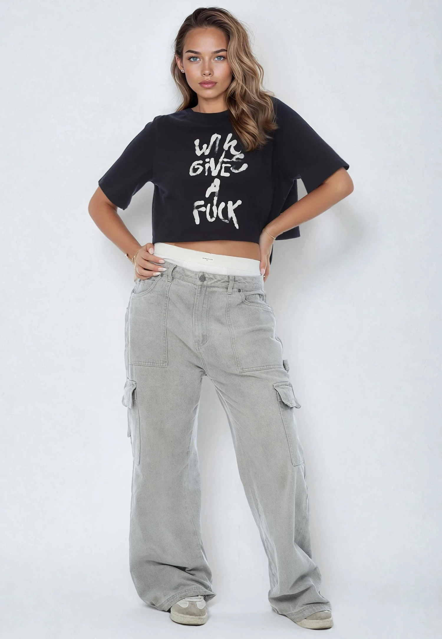 WHO GIVES A FUCK CROP TOP BLACK 5 WHO GIVES A FUCK CROP TOP BLACK - Image 3