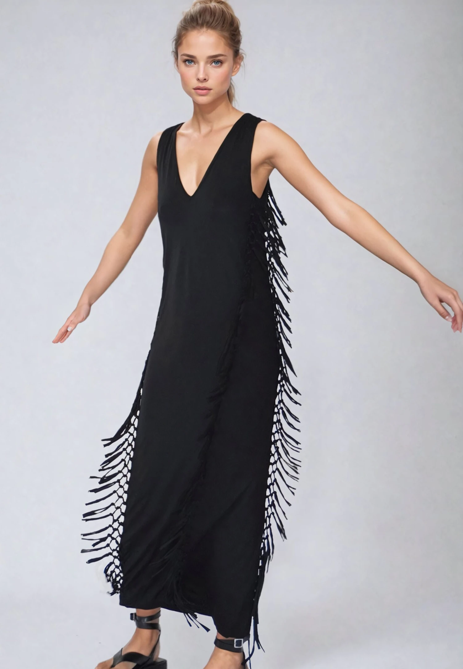 FLOURISH MAXI DRESS BLACK 8 FLOURISH MAXI DRESS BLACK - Image 6