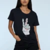 ROCK T-SHIRT PEACE BLACK 2 ROCK T-SHIRT PEACE BLACK -Religion Clothing peace